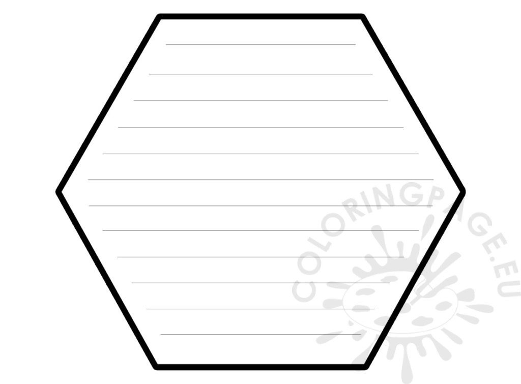 hexagon writing template