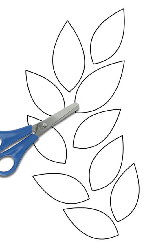 Laurel wreath leaves template | Coloring Page
