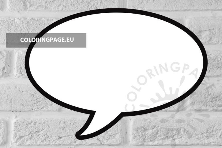 Printable speech bubble template | Coloring Page