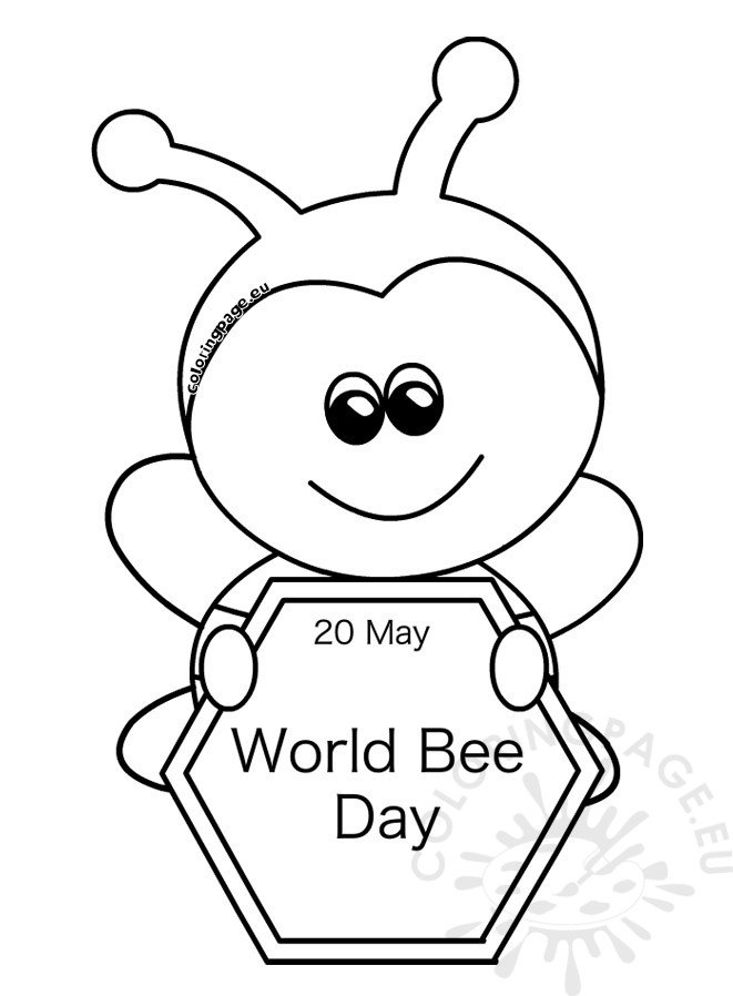 world bee day coloring