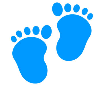 blue baby feet