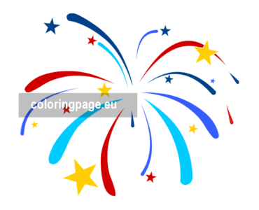 cartoon fireworks 4 july