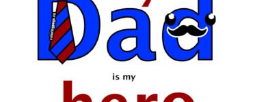 dad hero lettering