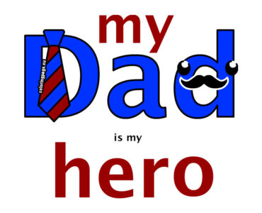 dad hero lettering