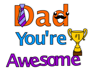 dad youre awesome lettering