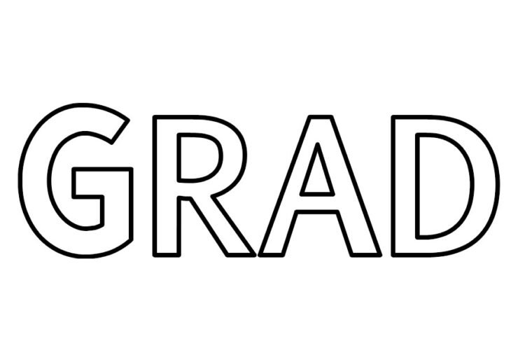 Grad template | Coloring Page