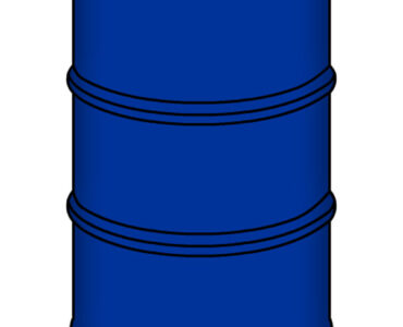 blue oil barrel