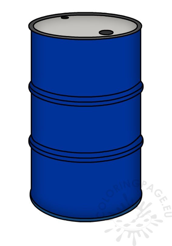 blue oil barrel