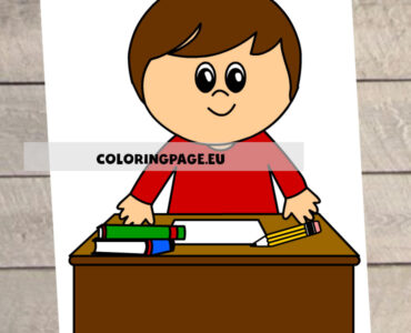 boy sitting desk