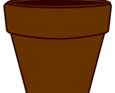 brown flower pot