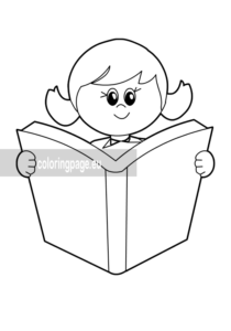 Cute Girl reading book
