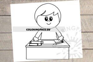 Student at desk