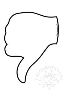 Thumbs down | Coloring Page