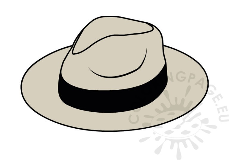 Classic Fedora hat | Coloring Page