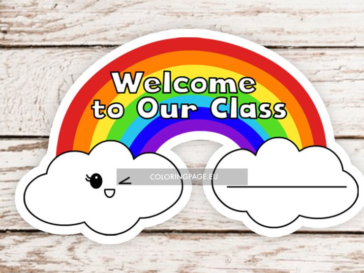Classroom sign Coloring Page