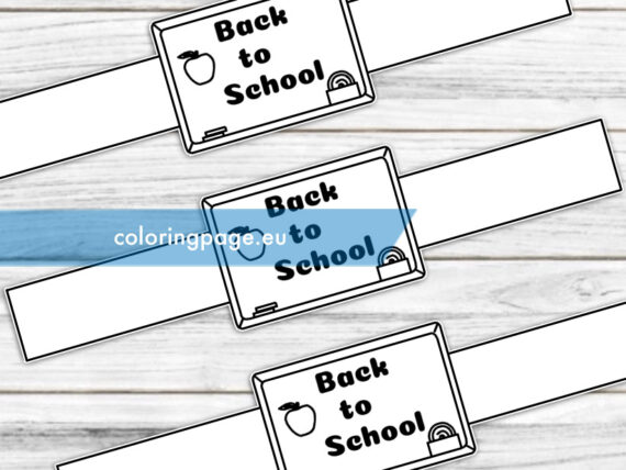 First Day of School Bracelets | Coloring Page