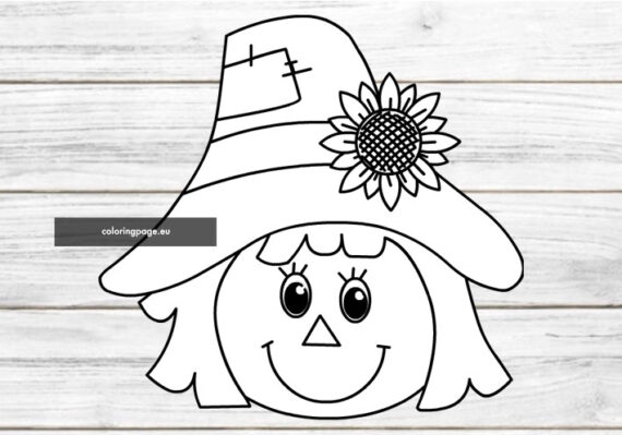 Scarecrow Head | Coloring Page
