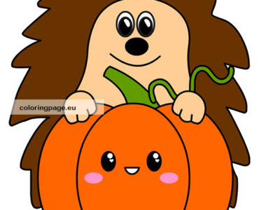 fall hedgehog pumpkin