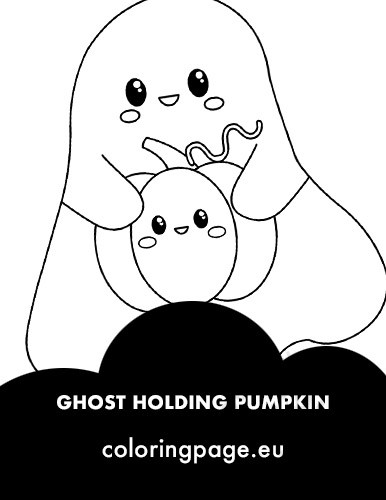 ghost holding pumpkin