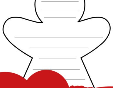 gingerbrea man writing paper