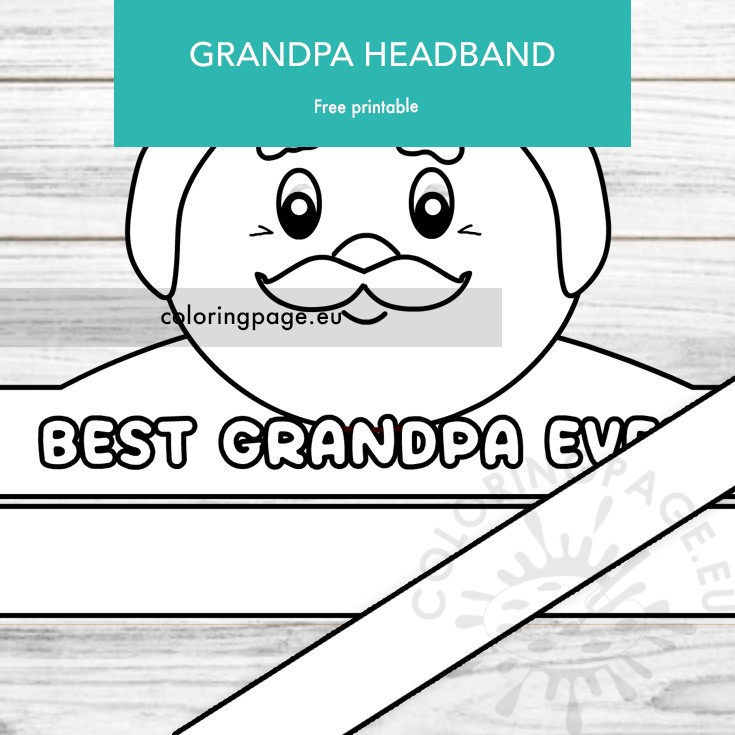 grandpa headband template
