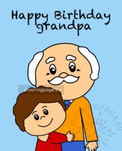 Birthday wishes for Grandpa | Coloring Page