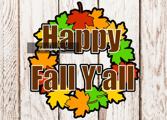 happy fall y all sign