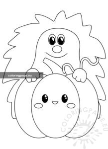 Fall hedgehog pumpkin