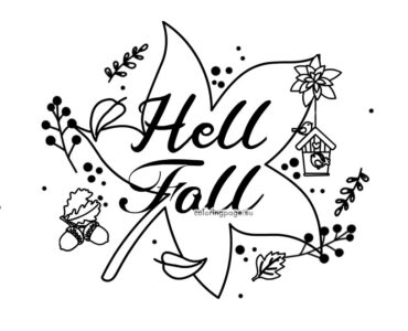 hello fall coloring