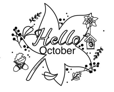 hello october coloring