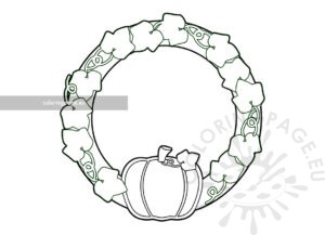 Printable Pumpkin Wreath template