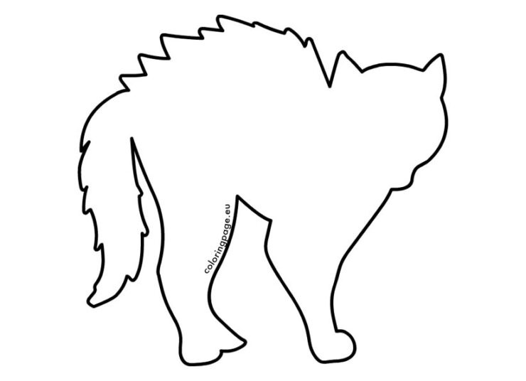Scary Cat template Coloring Page Scary Cat template Coloring Page