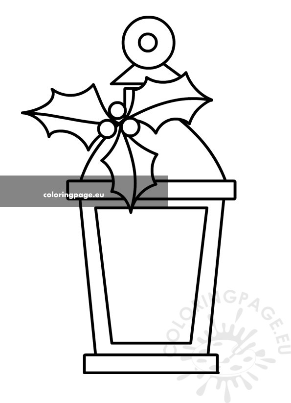 lantern holly template