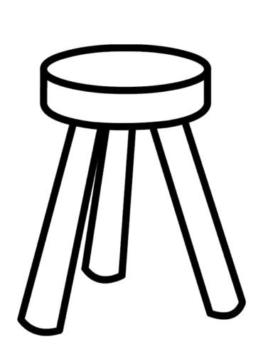 Three Legged Stool | Coloring Page