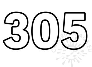 305 number | Coloring Page