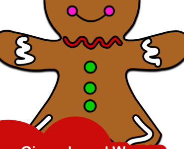 gingerbread woman with bow