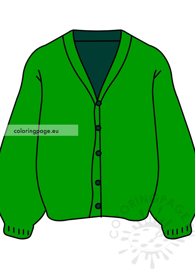 green cardigan