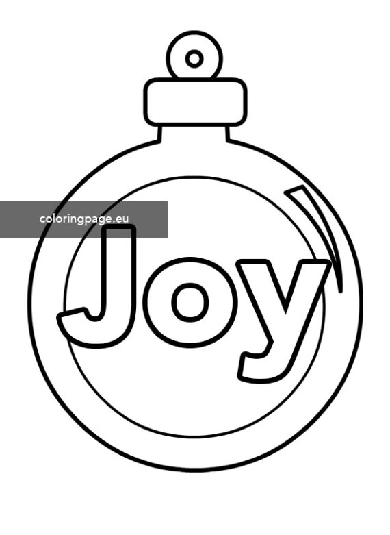 Christmas Joy Coloring Pages Sketch Coloring Page