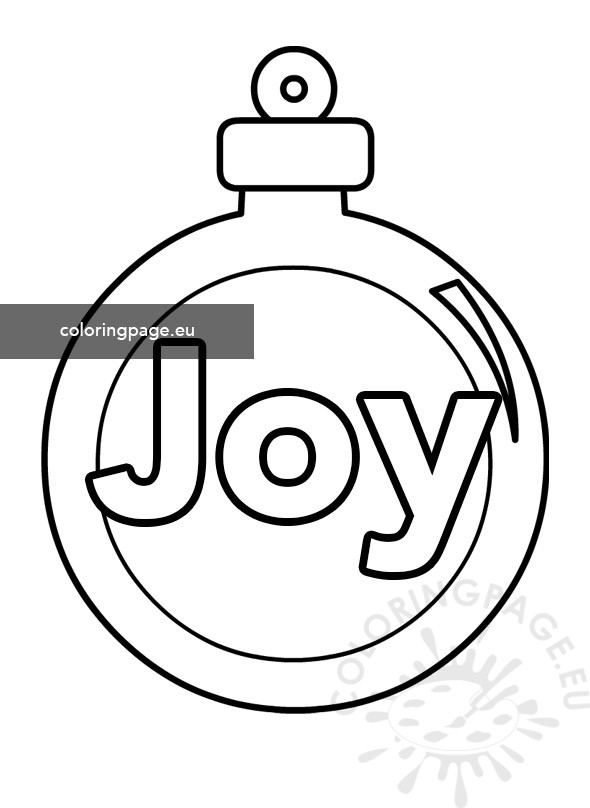 joy ornament template