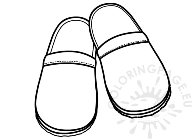 Slippers Coloring Page