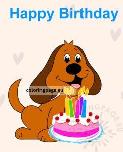 Dog birthday | Coloring Page