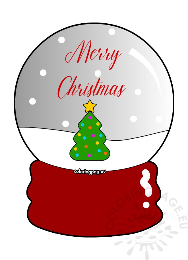 merry christmas snow globe