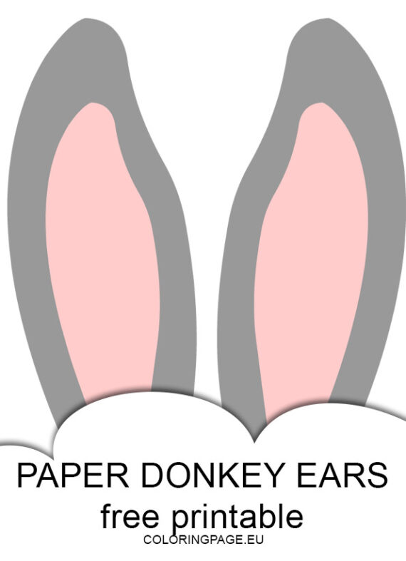Paper donkey ears Coloring Page