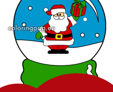 santa gift snow globe