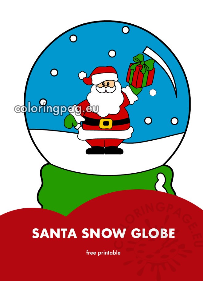 santa gift snow globe