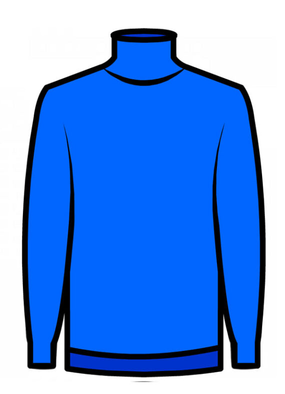 Blue Turtleneck sweater | Coloring Page