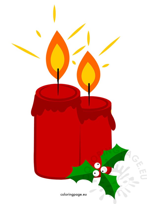 two holiday candles