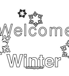 welcome winter lettering