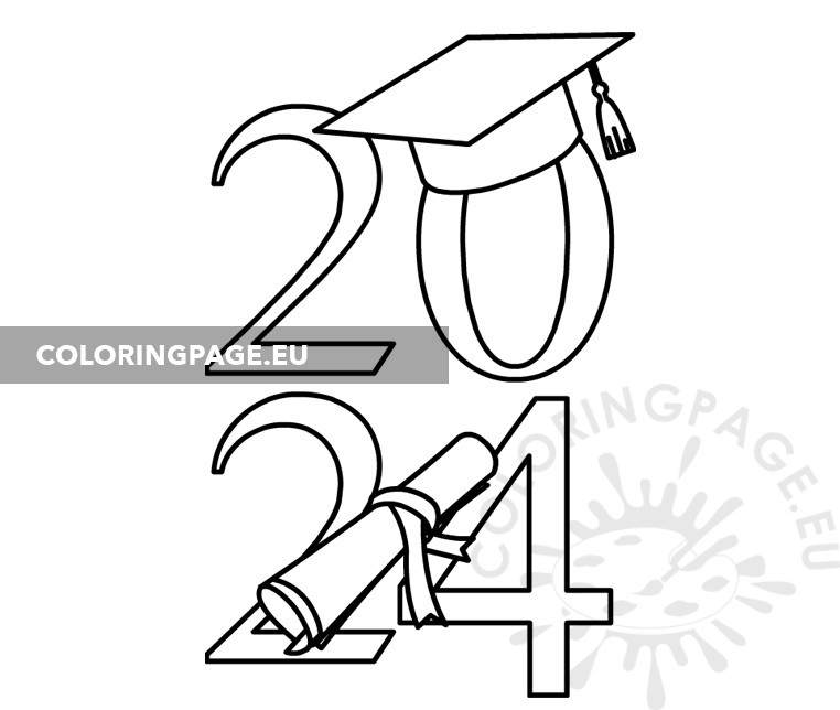 2024 graduate class Coloring Page