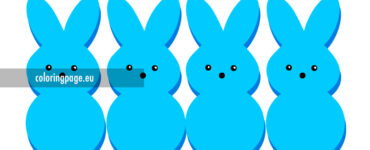 blue marshmallow bunny
